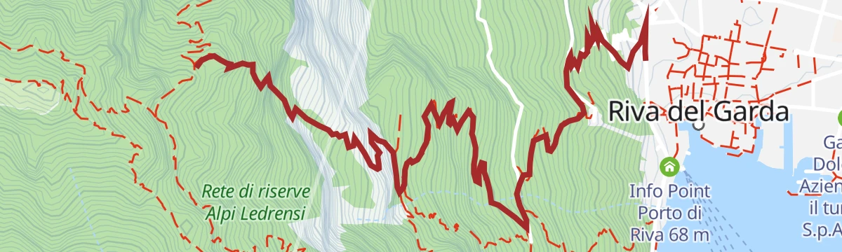 Route map: Via Ferrata dell’Amicizia - Cima SAT